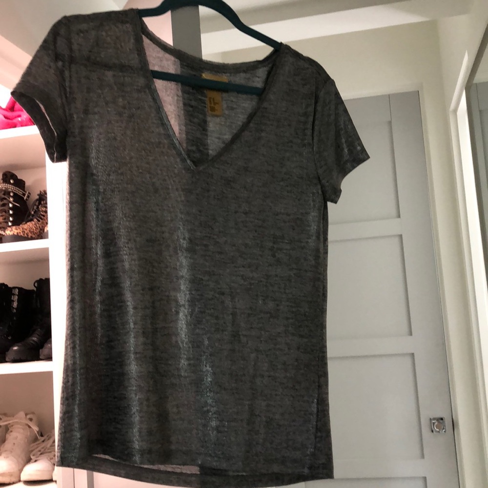 Silver mesh tee